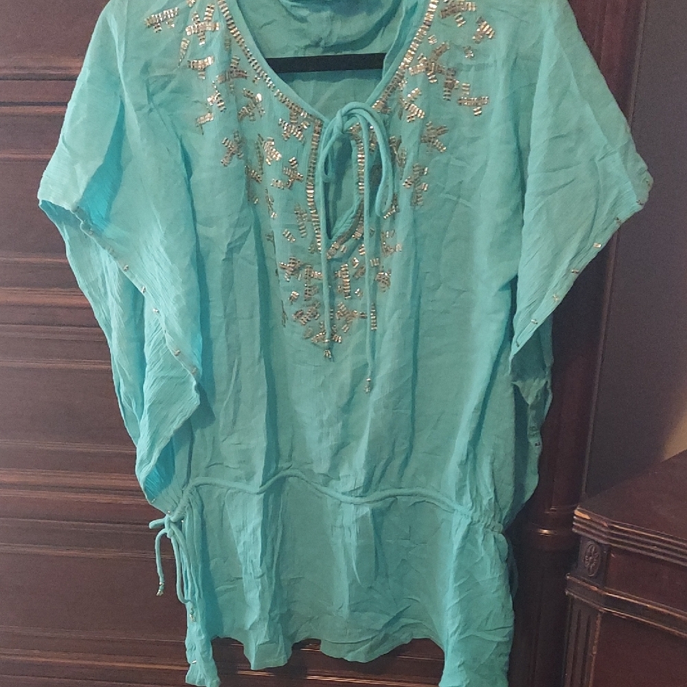 Accessorize Turquoise Embellished Tunic
